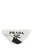 Prada Women White Shearling Triangle Crossbody Bag by Luosophy