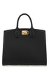 Salvatore Ferragamo Women Black Leather The Studio Handbag by Luosophy