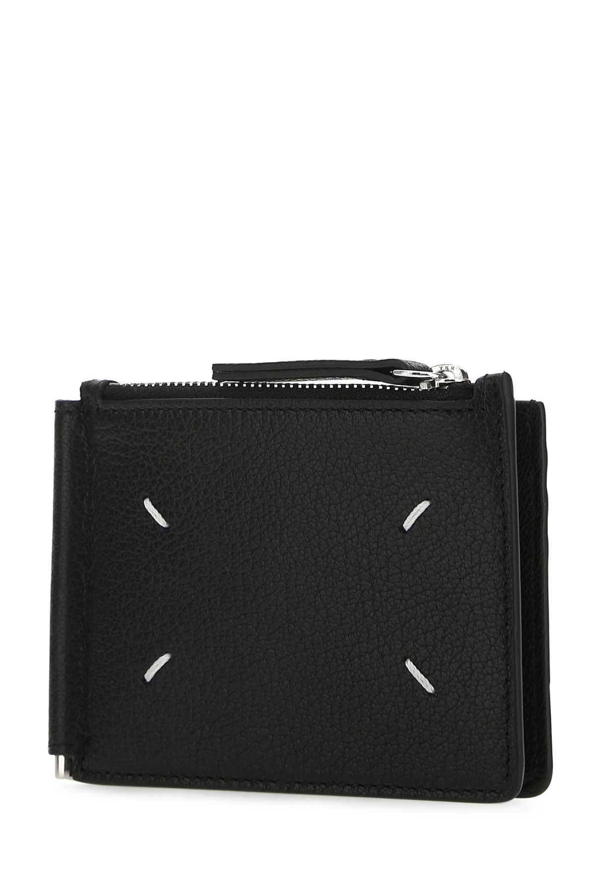Maison Margiela Women Black Leather Card Holder by Luosophy