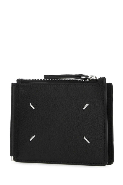Maison Margiela Women Black Leather Card Holder by Luosophy