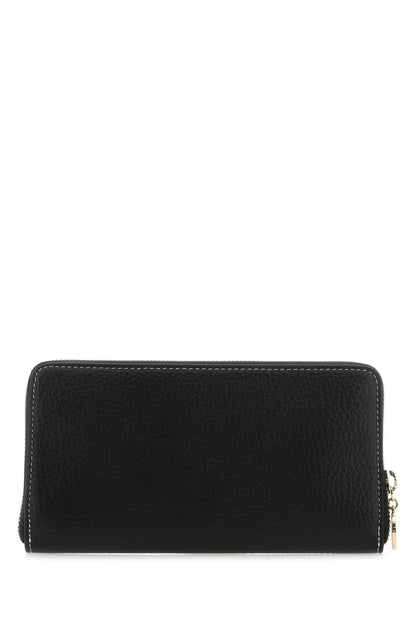 Stella Mccartney Women Black Grainy Mat Wallet by Luosophy