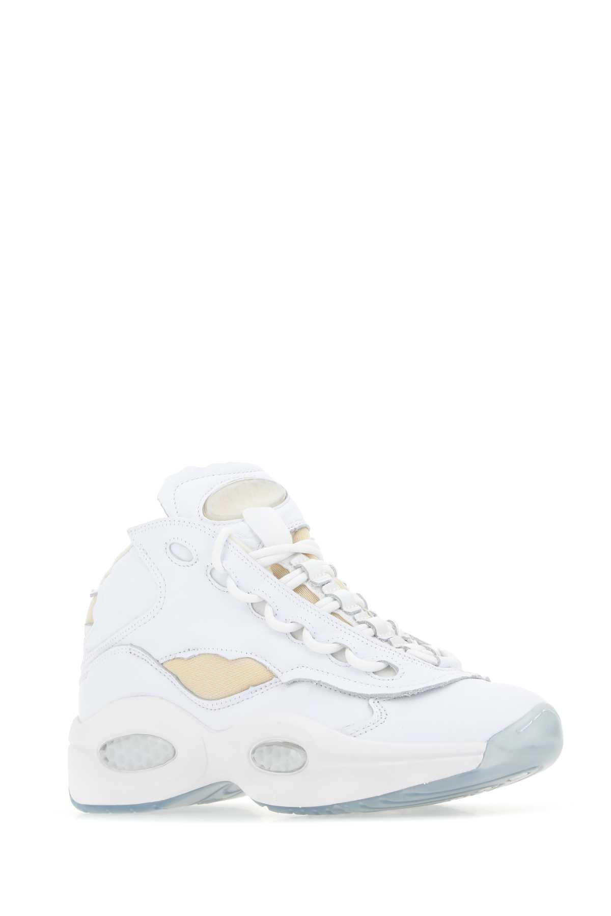 Maison Margiela Unisex White Leather Project 0 Tq Memory Of Sneakers by Luosophy
