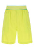 Bottega Veneta Men Acid Green Nylon Bermuda Shorts by Luosophy