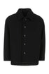 Valentino Garavani Men Black Wool Blend Coat by Luosophy