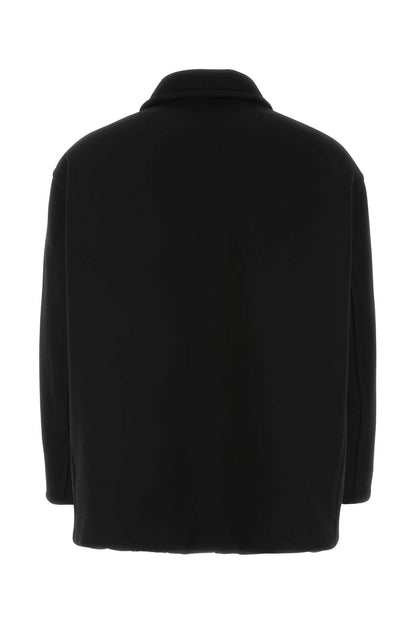 Valentino Garavani Men Black Wool Blend Coat