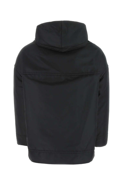 Valentino Garavani Men Black Nylon Sweatshirt by Luosophy