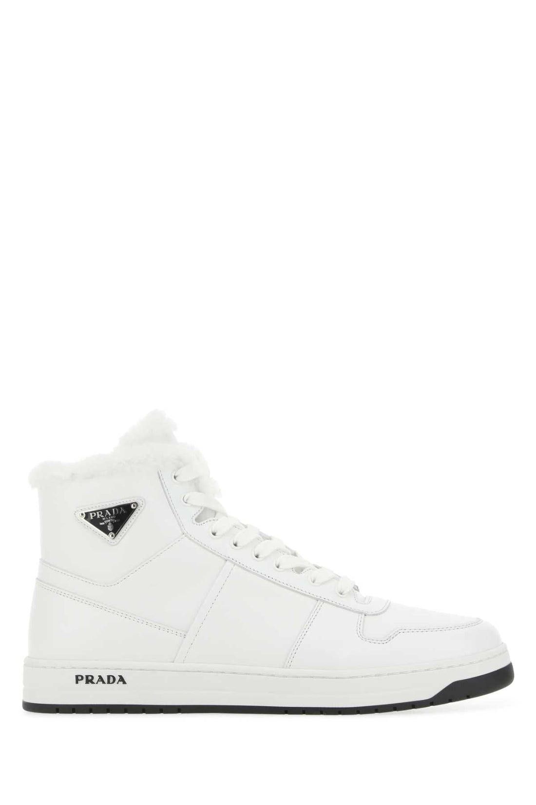 Prada Men White Leather Sneakers by Luosophy