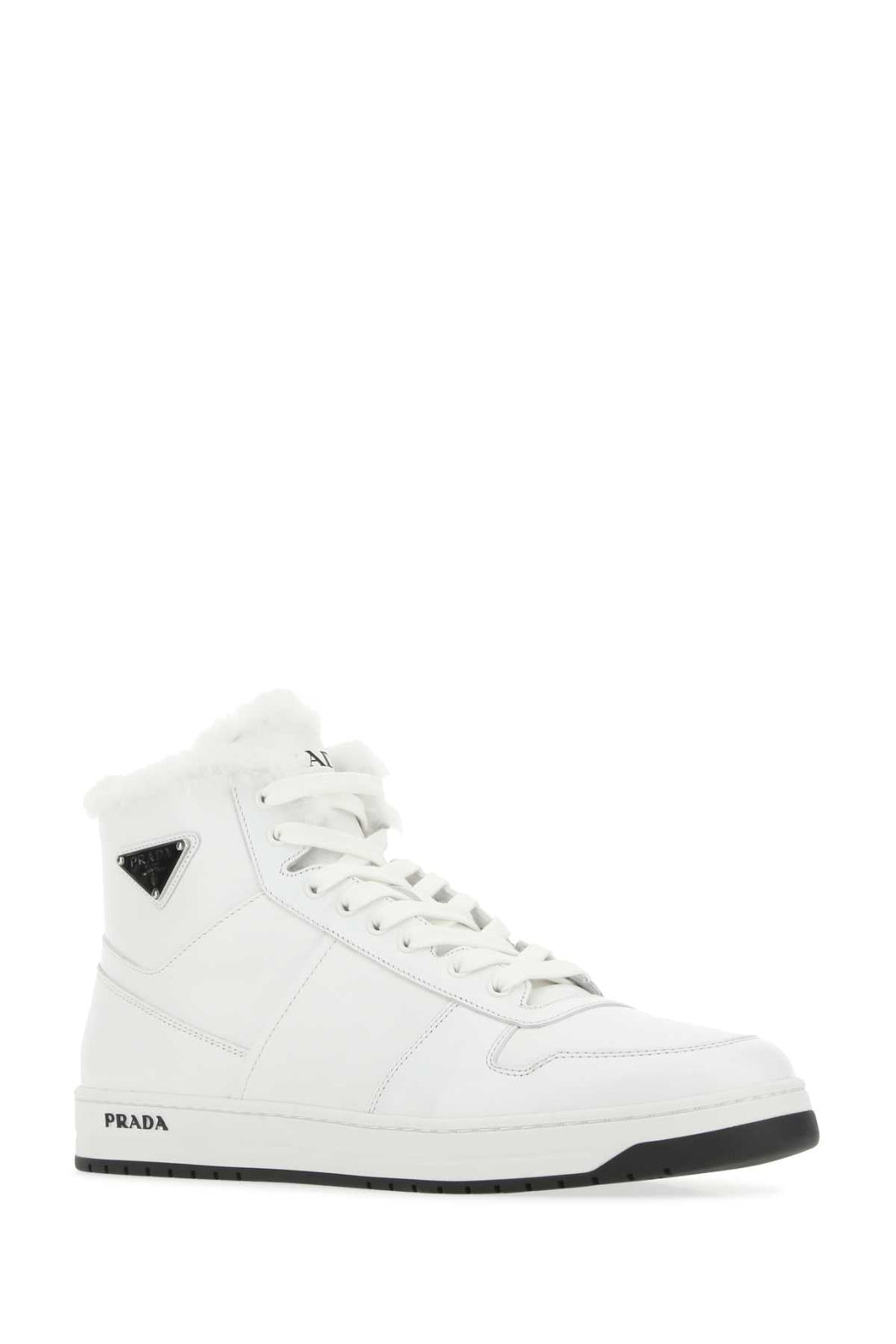 Prada Men White Leather Sneakers by Luosophy