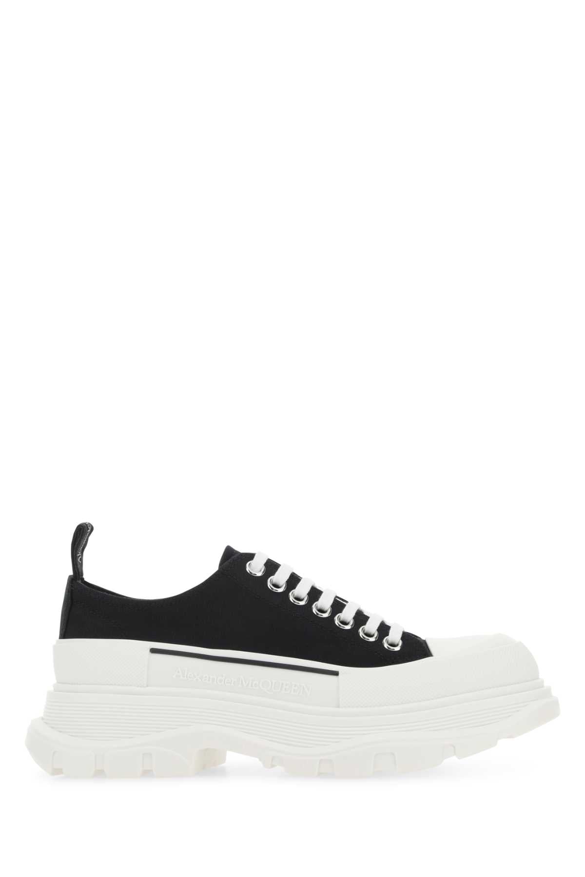 Alexander Mcqueen Women Black Canvas Tread Slick Sneakers by Luosophy