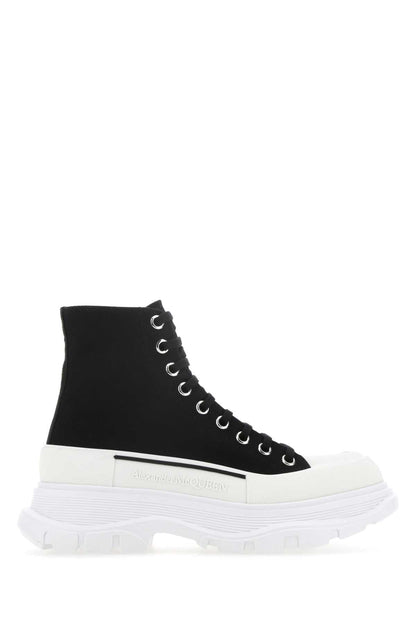 Alexander Mcqueen Men Black Canvas Canvas Sack Sneakers by Luosophy