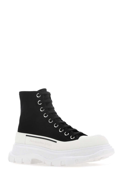 Alexander Mcqueen Men Black Canvas Canvas Sack Sneakers by Luosophy