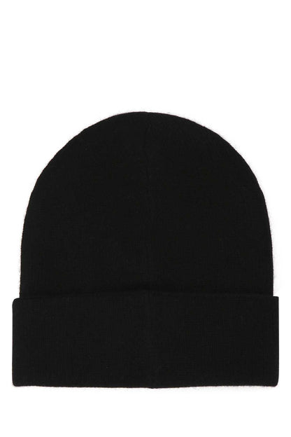 Alexander Mcqueen Men Black Cashmere Beanie Hat by Luosophy