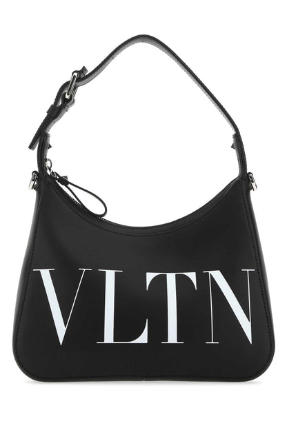 Valentino Garavani Men Black Leather Vltn Handbag by Luosophy