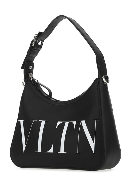 Valentino Garavani Men Black Leather Vltn Handbag by Luosophy