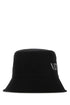 Valentino Garavani Men Black Cotton Hat by Luosophy