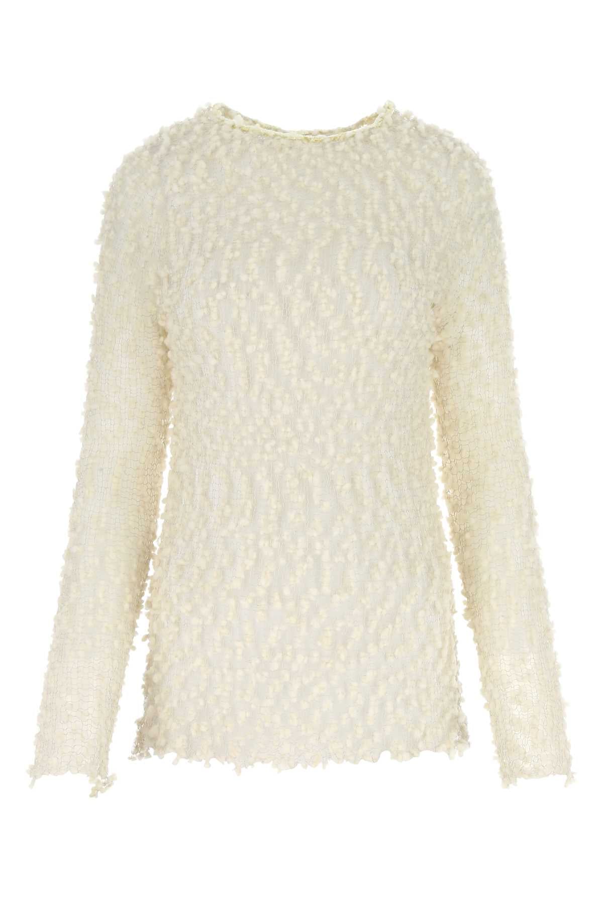 Jil Sander Women Ivory Mesh Top by Luosophy
