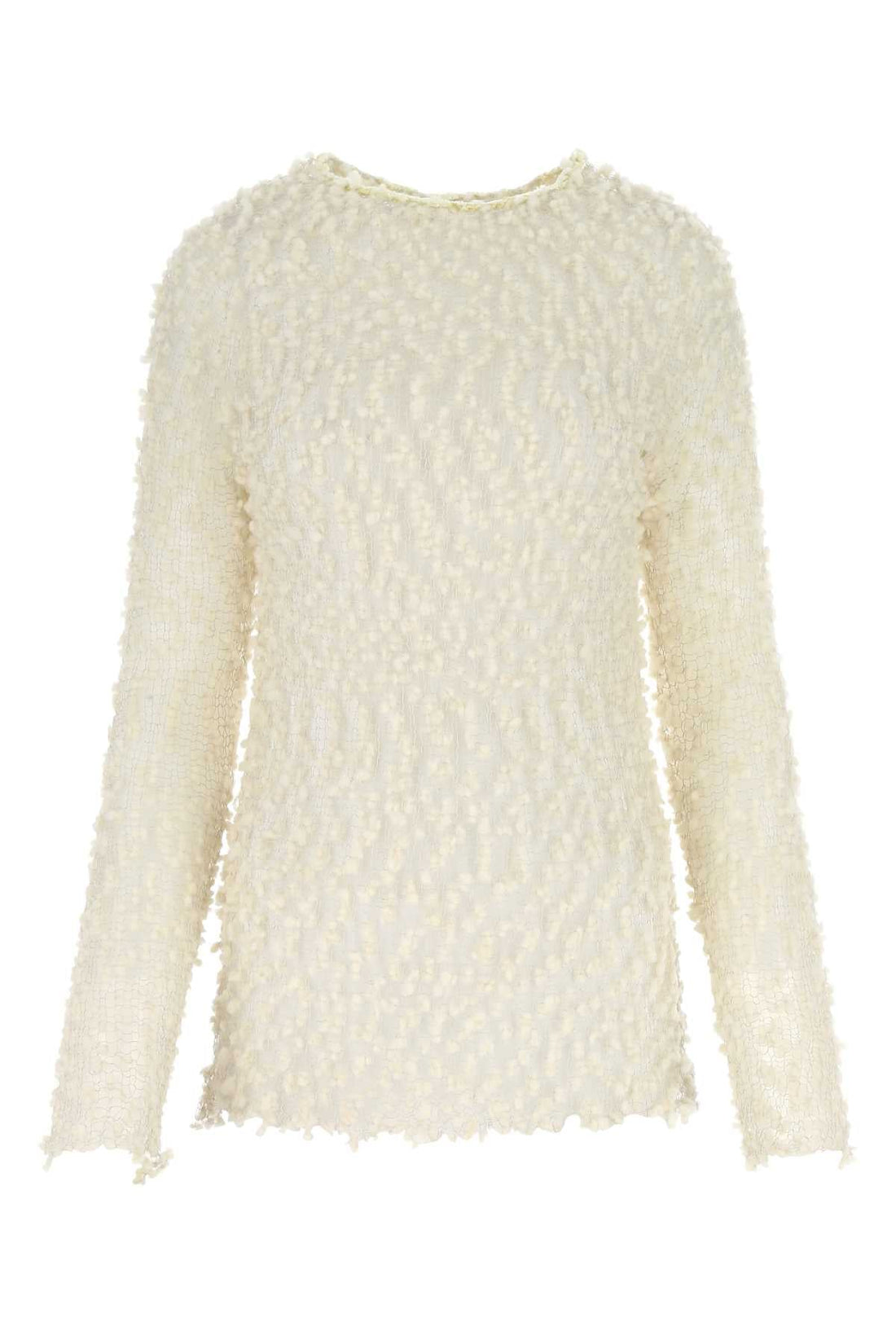 Jil Sander Women Ivory Mesh Top