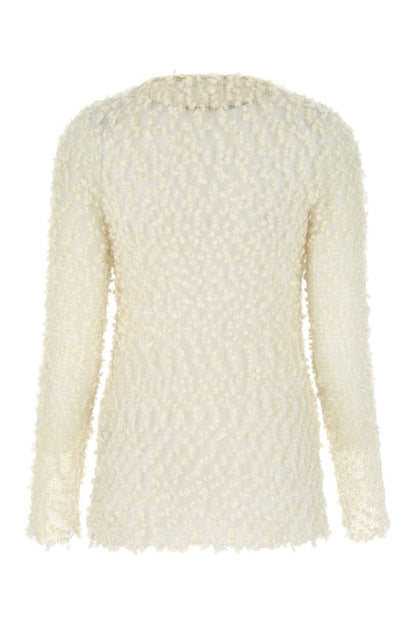 Jil Sander Women Ivory Mesh Top