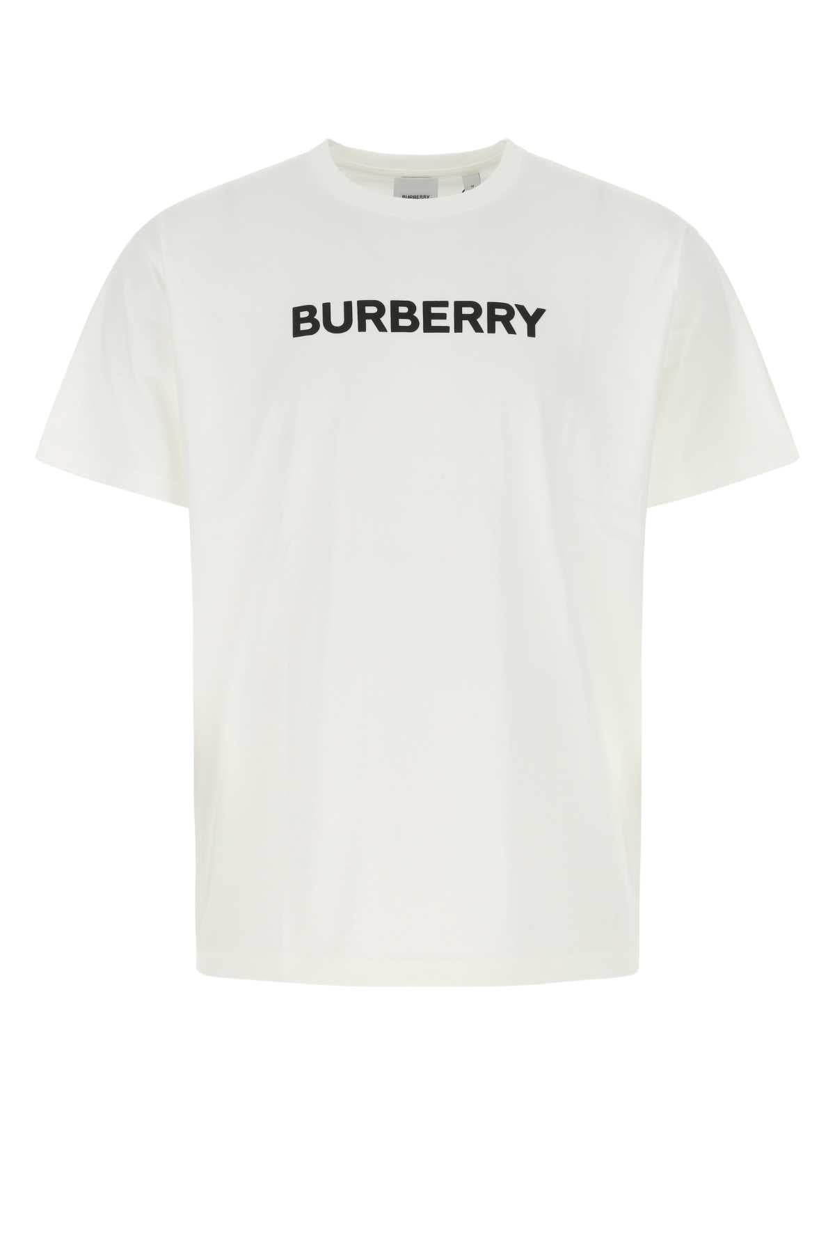 Burberry Men White Cotton T-Shirt by Luosophy