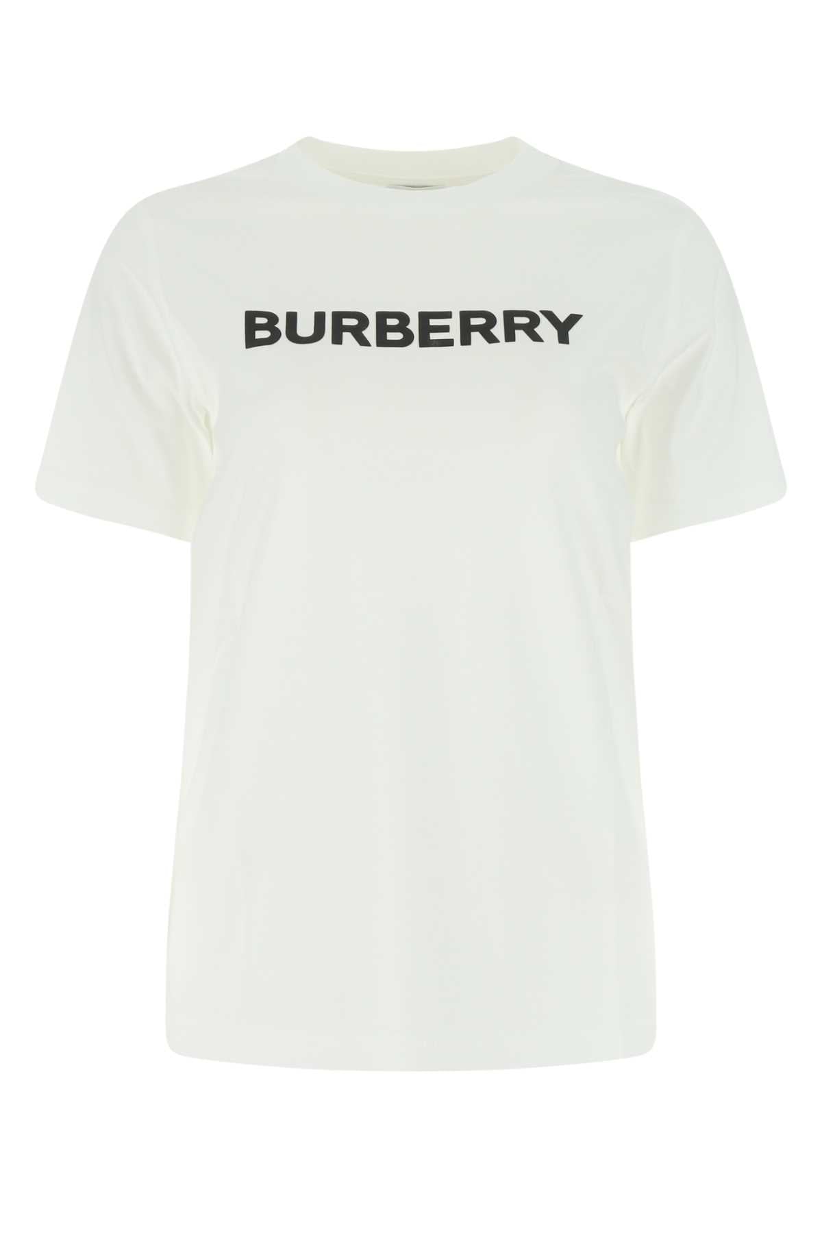 Burberry Women White Cotton T-Shirt by Luosophy