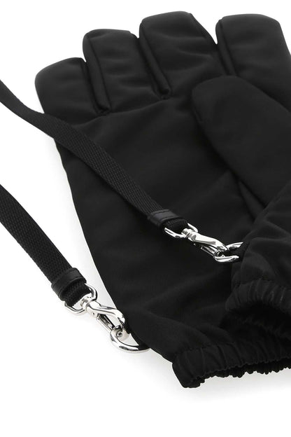 Prada Men Black Re-Nylon Gloves by Luosophy
