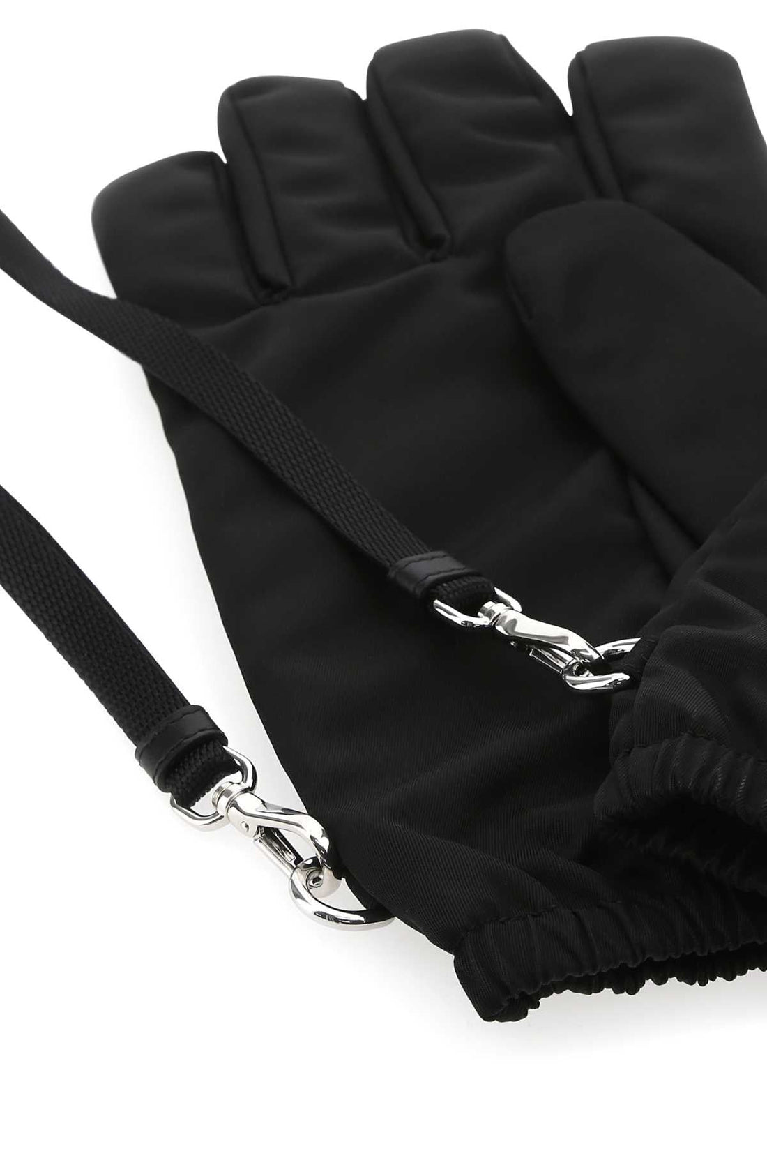 Prada Men Black Re-Nylon Gloves by Luosophy