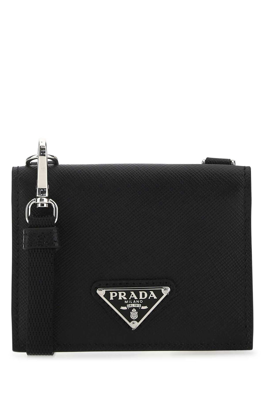 Prada Men Black Leather Cardholder by Luosophy