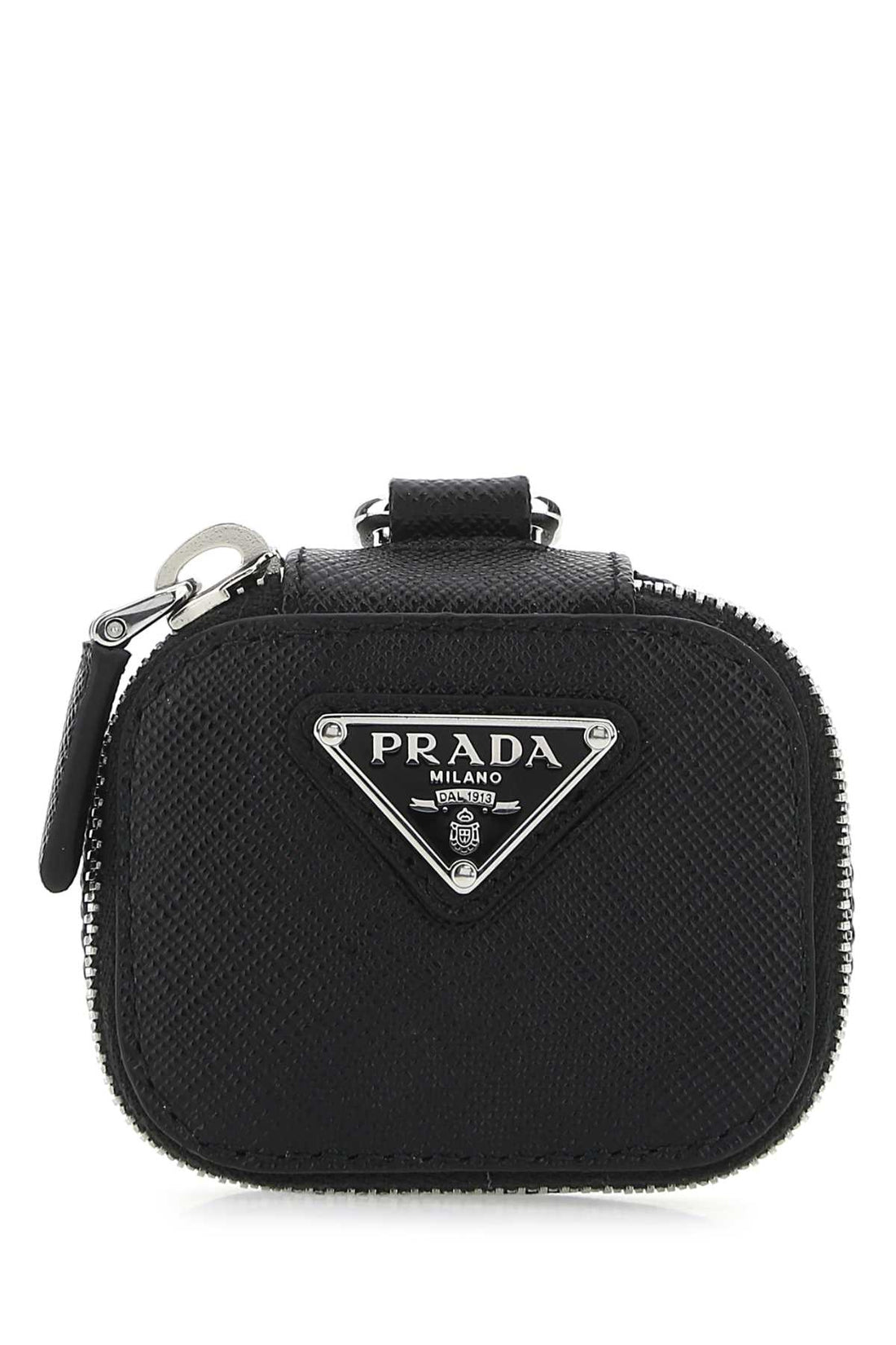 Prada Men Black Leather Air Pods Case by Luosophy