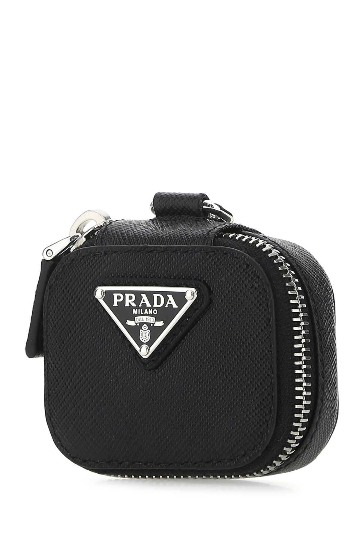 Prada Men Black Leather Air Pods Case by Luosophy