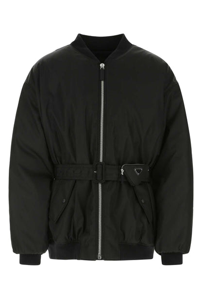 Prada Men Black Re-Nylon Padded Jacket by Luosophy