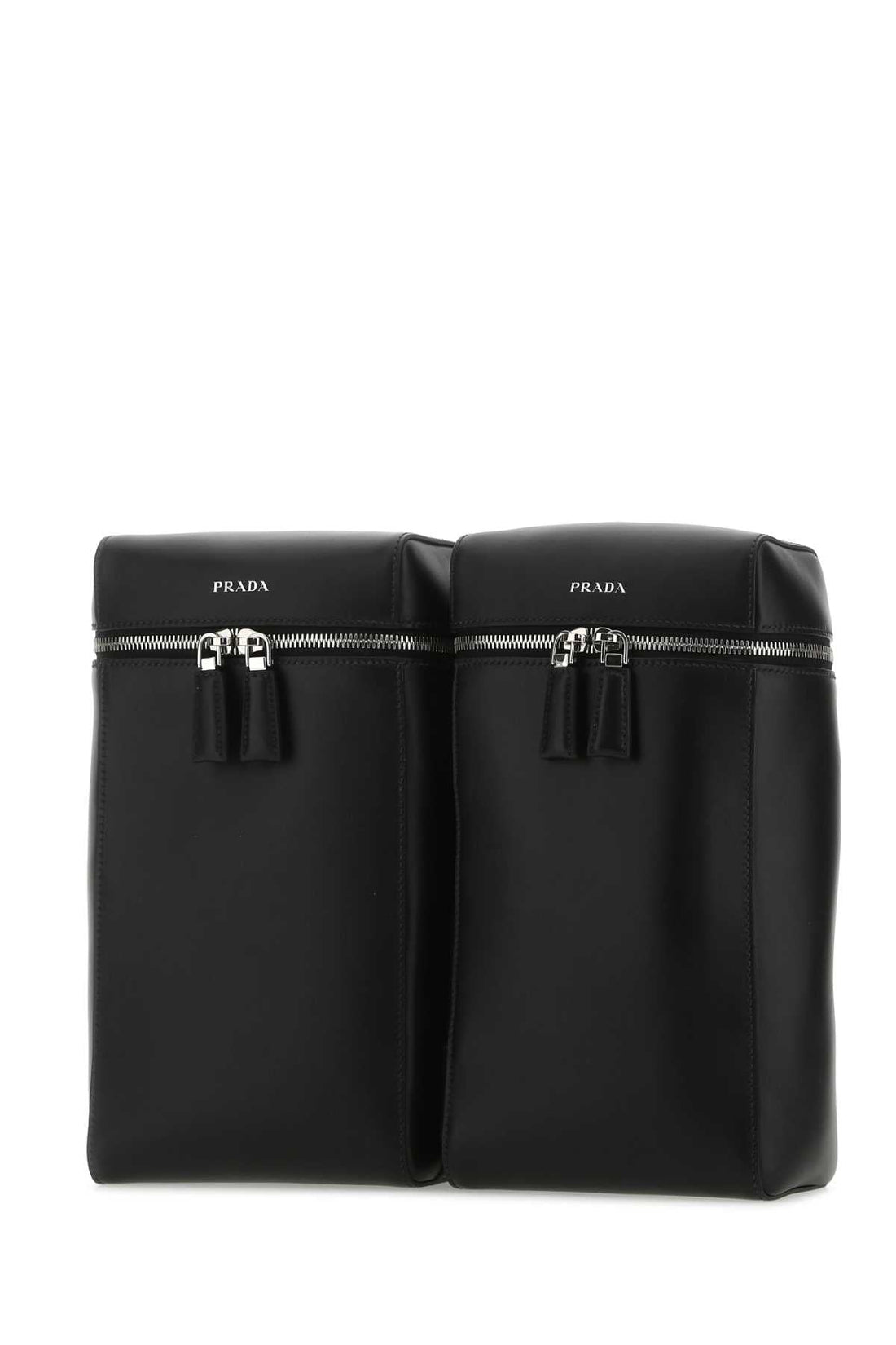 Prada Men Black Leather Backpack by Luosophy