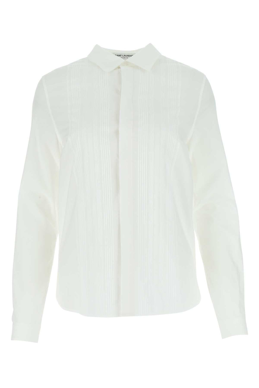 Saint Laurent Women White Poplin Shirt by Luosophy