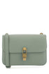 Saint Laurent Women Sage Green Leather Carre Shoulder Bag by Luosophy