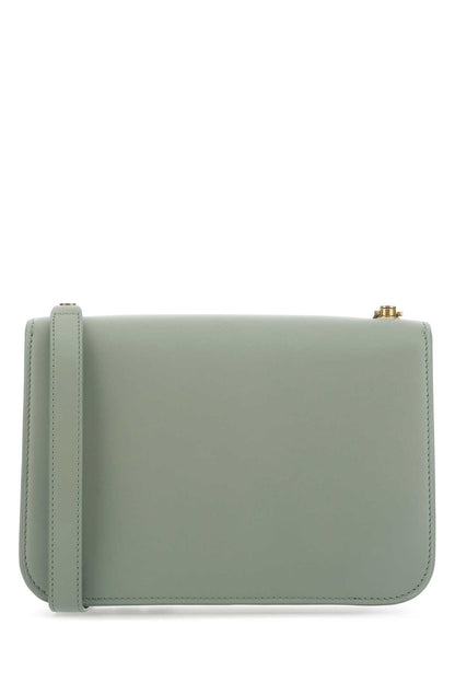 Saint Laurent Women Sage Green Leather Carre Shoulder Bag by Luosophy