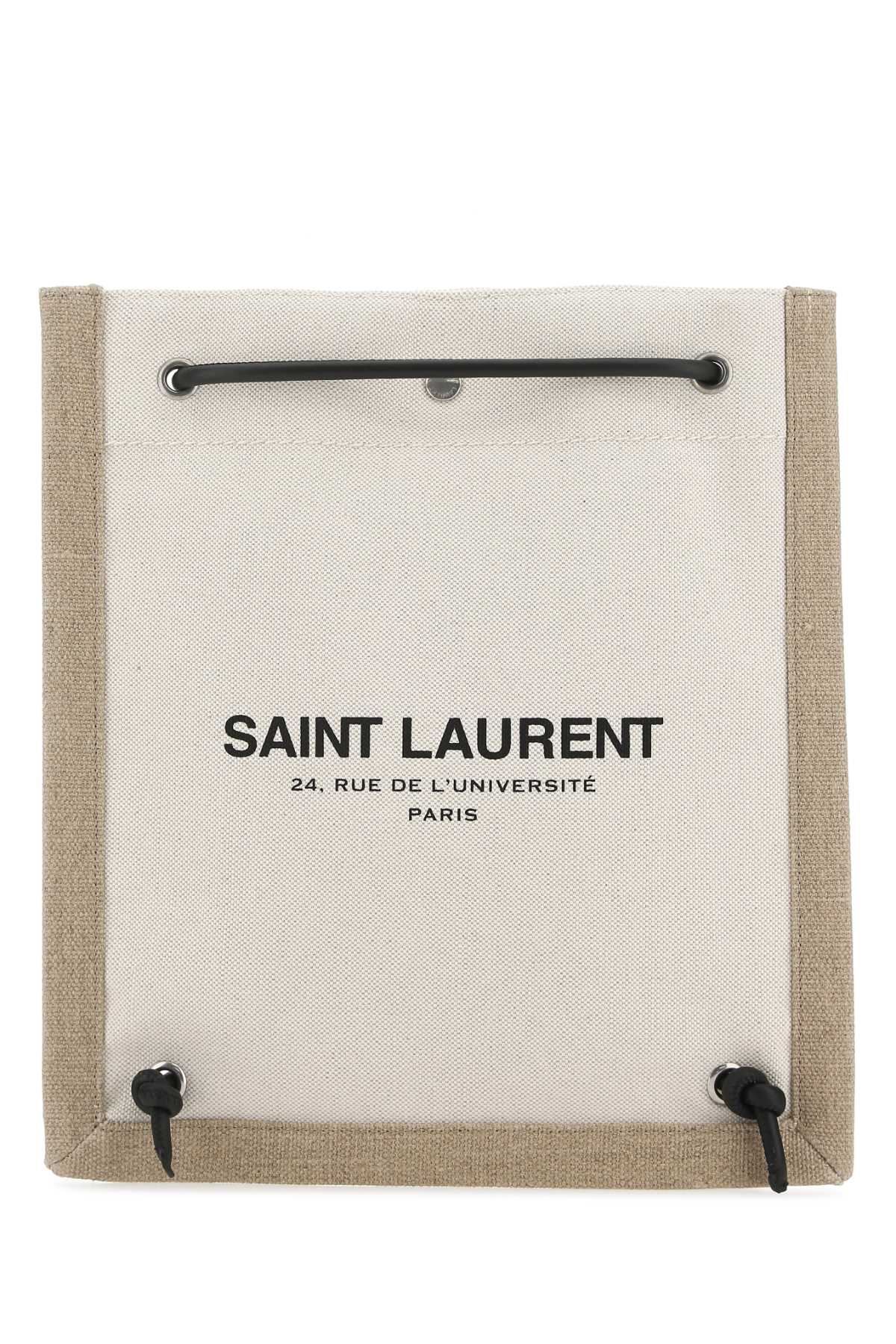 Saint Laurent Men Two-Tone Canvas Universite Crossbody Bag by Luosophy