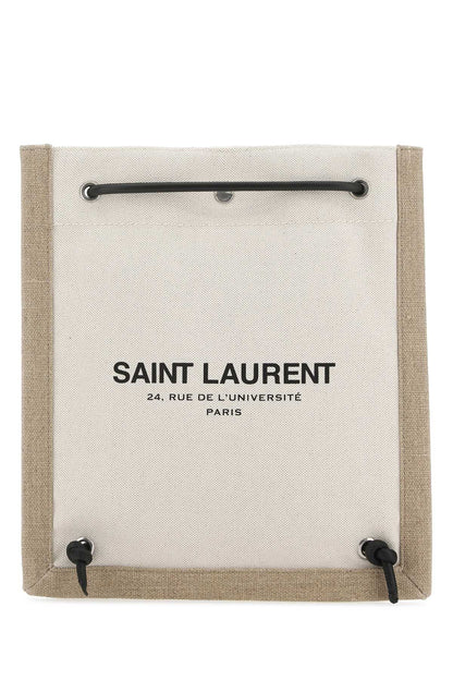 Saint Laurent Men Two-Tone Canvas Universite Crossbody Bag by Luosophy