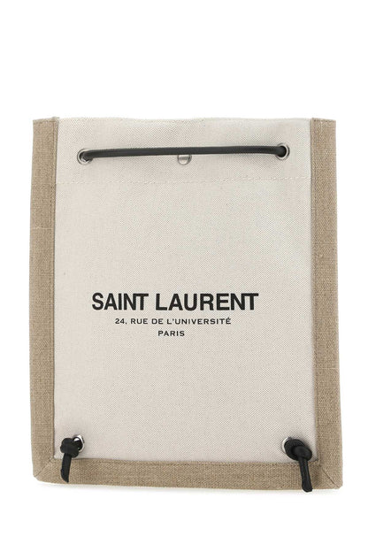 Saint Laurent Men Two-Tone Canvas Universite Crossbody Bag by Luosophy