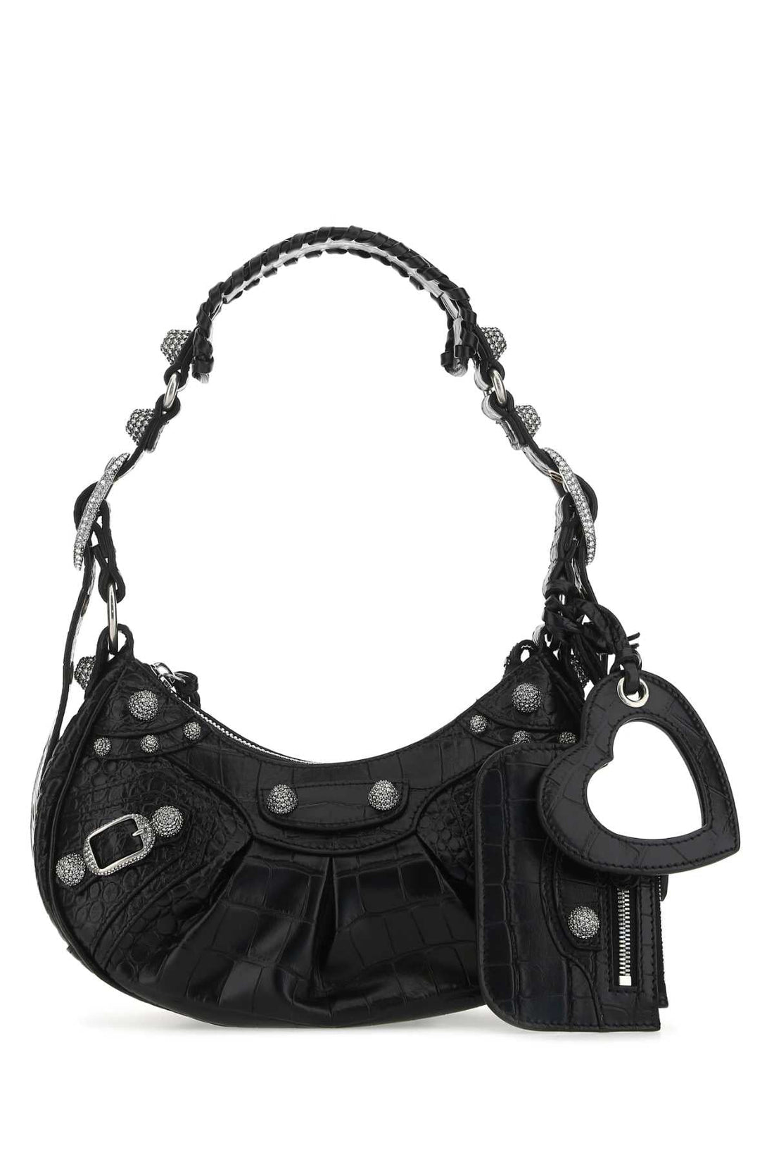 Balenciaga Women Black Leather Le Cagole Xs Shoulder Bag by Luosophy