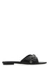 Balenciaga Women Black Leather Cagole Slippers by Luosophy