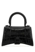 Balenciaga Women Black Leather Xs Hourglass Handbag by Luosophy