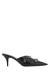 Balenciaga Women Black Leather Cagole Mules by Luosophy
