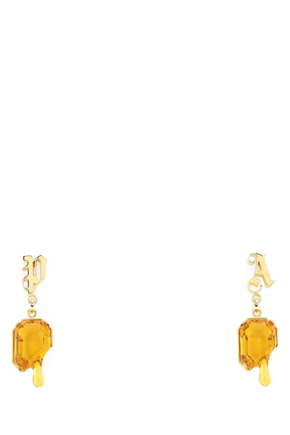 Palm Angels Women Golden Metal Earrings by Luosophy