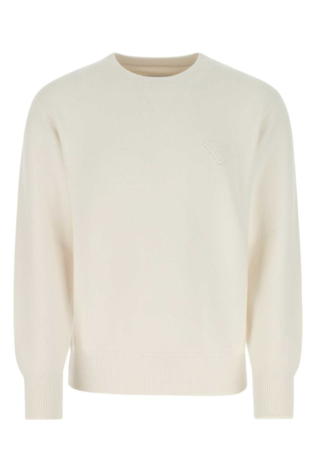Prada Men Ivory Stretch Cashmere Blend Sweater by Luosophy