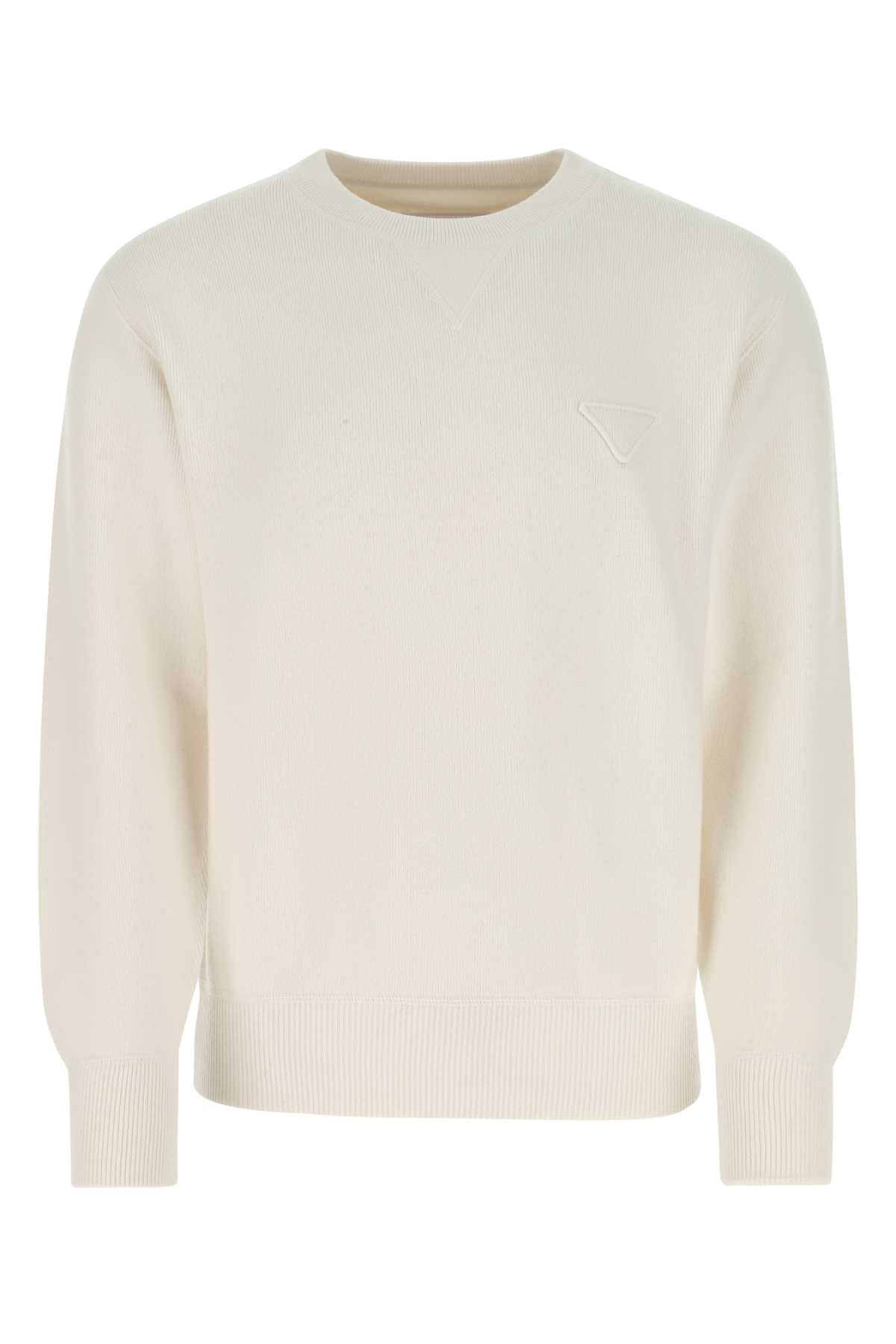 Prada Men Ivory Stretch Cashmere Blend Sweater by Luosophy