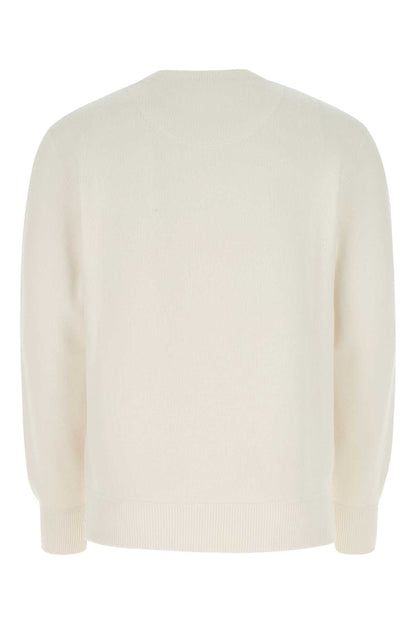 Prada Men Ivory Stretch Cashmere Blend Sweater by Luosophy