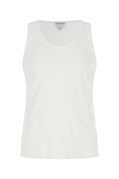 Bottega Veneta Men White Stretch Cotton Tank Top by Luosophy