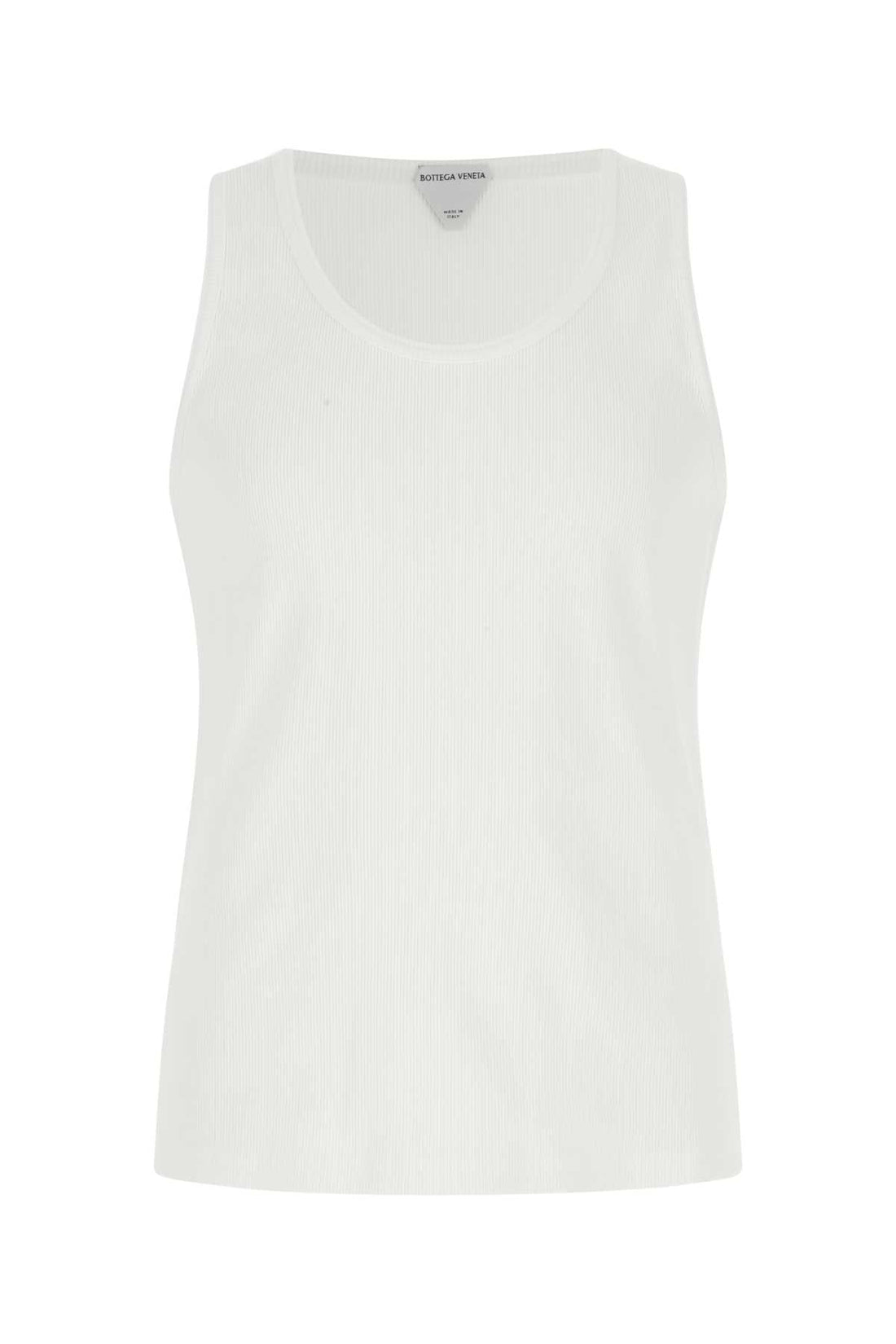 Bottega Veneta Men White Stretch Cotton Tank Top by Luosophy