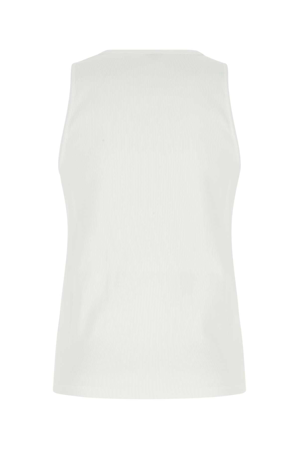 Bottega Veneta Men White Stretch Cotton Tank Top by Luosophy