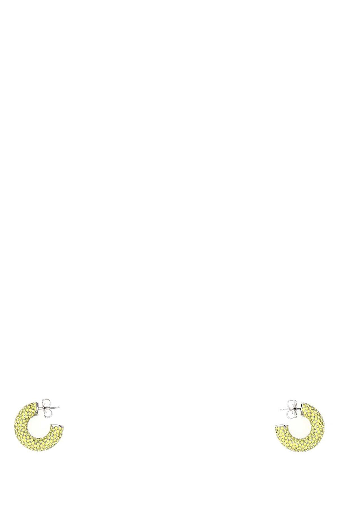 Amina Muaddi Women Embellished Metal Mini Cameron Earrings by Luosophy