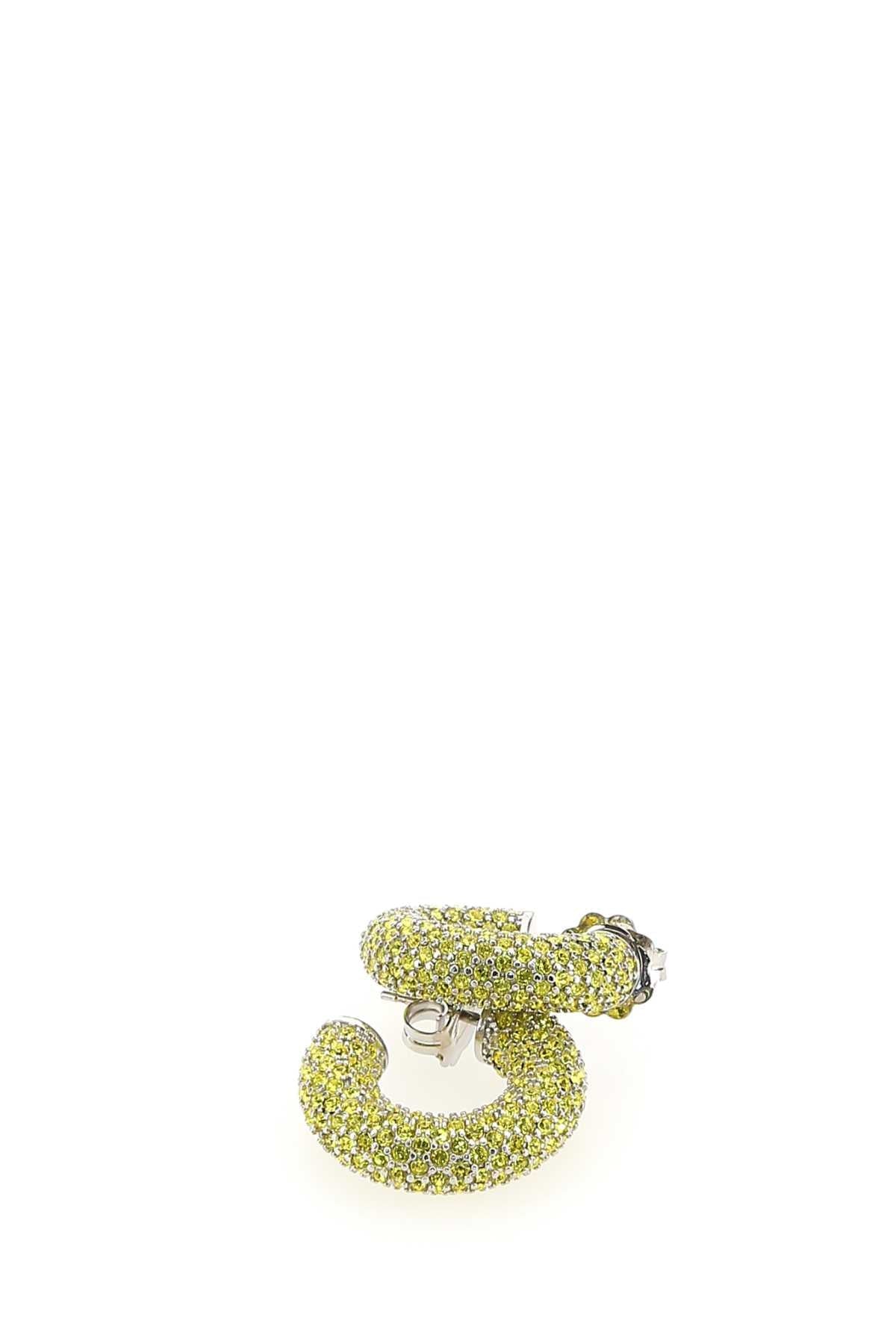 Amina Muaddi Women Embellished Metal Mini Cameron Earrings by Luosophy